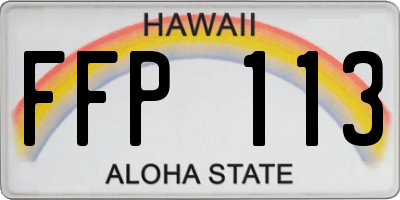 HI license plate FFP113