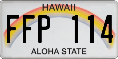 HI license plate FFP114