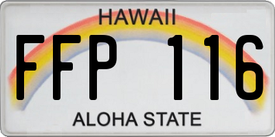 HI license plate FFP116