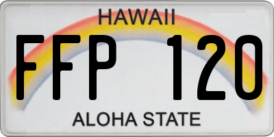 HI license plate FFP120