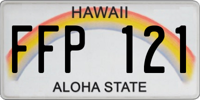HI license plate FFP121
