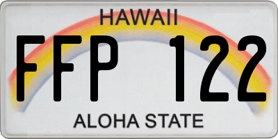 HI license plate FFP122
