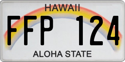 HI license plate FFP124