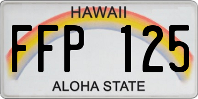 HI license plate FFP125