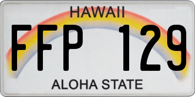 HI license plate FFP129