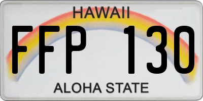 HI license plate FFP130