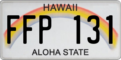 HI license plate FFP131