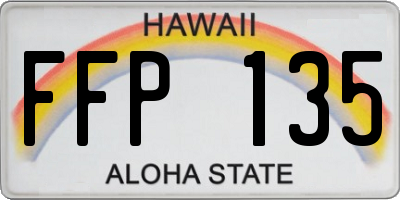 HI license plate FFP135