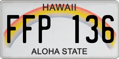 HI license plate FFP136