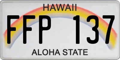 HI license plate FFP137
