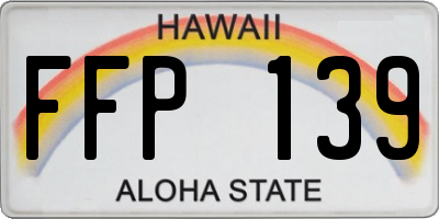 HI license plate FFP139