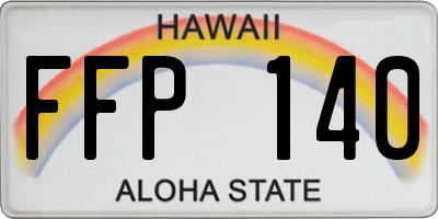 HI license plate FFP140