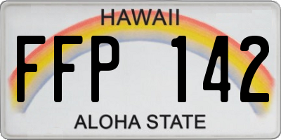 HI license plate FFP142