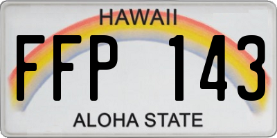 HI license plate FFP143