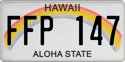 HI license plate FFP147