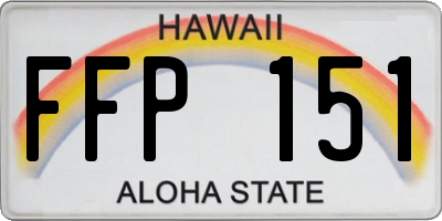 HI license plate FFP151