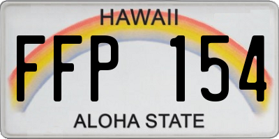 HI license plate FFP154