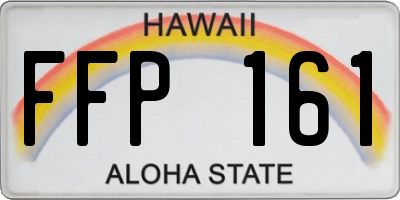 HI license plate FFP161