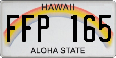 HI license plate FFP165