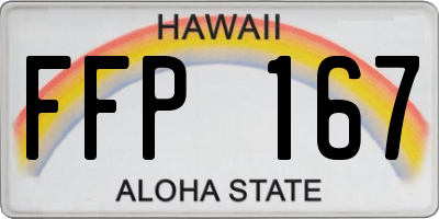 HI license plate FFP167