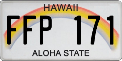 HI license plate FFP171