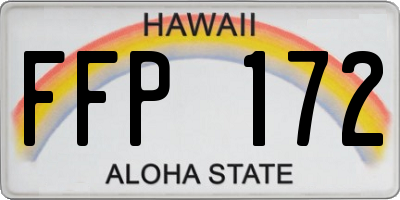 HI license plate FFP172