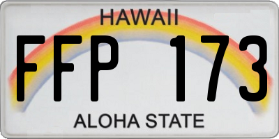 HI license plate FFP173