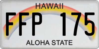 HI license plate FFP175