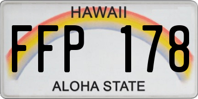 HI license plate FFP178