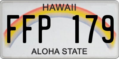 HI license plate FFP179