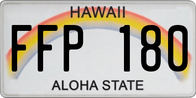HI license plate FFP180