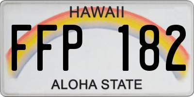 HI license plate FFP182