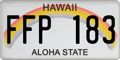 HI license plate FFP183