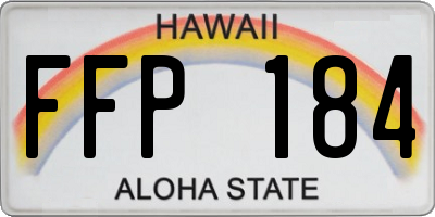 HI license plate FFP184