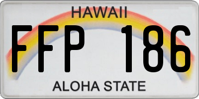 HI license plate FFP186