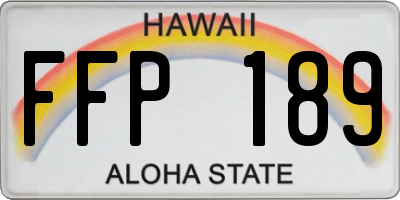 HI license plate FFP189