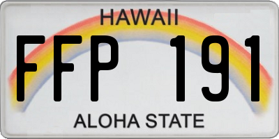 HI license plate FFP191
