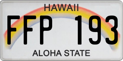 HI license plate FFP193