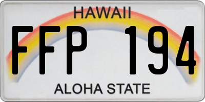 HI license plate FFP194