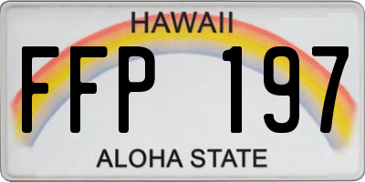 HI license plate FFP197