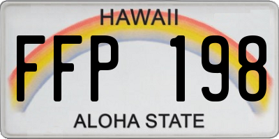 HI license plate FFP198