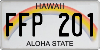 HI license plate FFP201