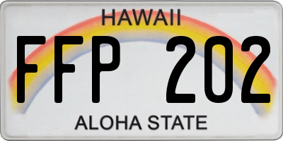 HI license plate FFP202