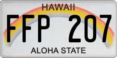 HI license plate FFP207