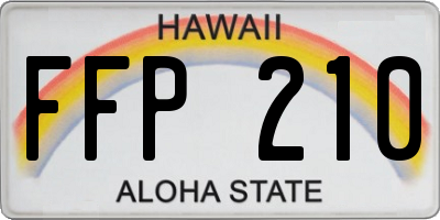 HI license plate FFP210
