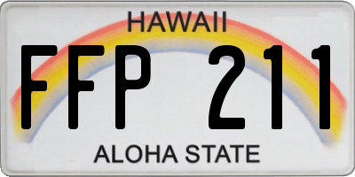 HI license plate FFP211