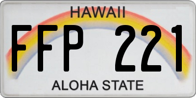 HI license plate FFP221