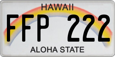 HI license plate FFP222
