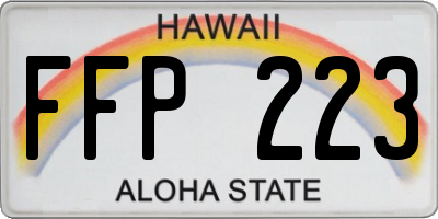 HI license plate FFP223