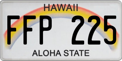 HI license plate FFP225